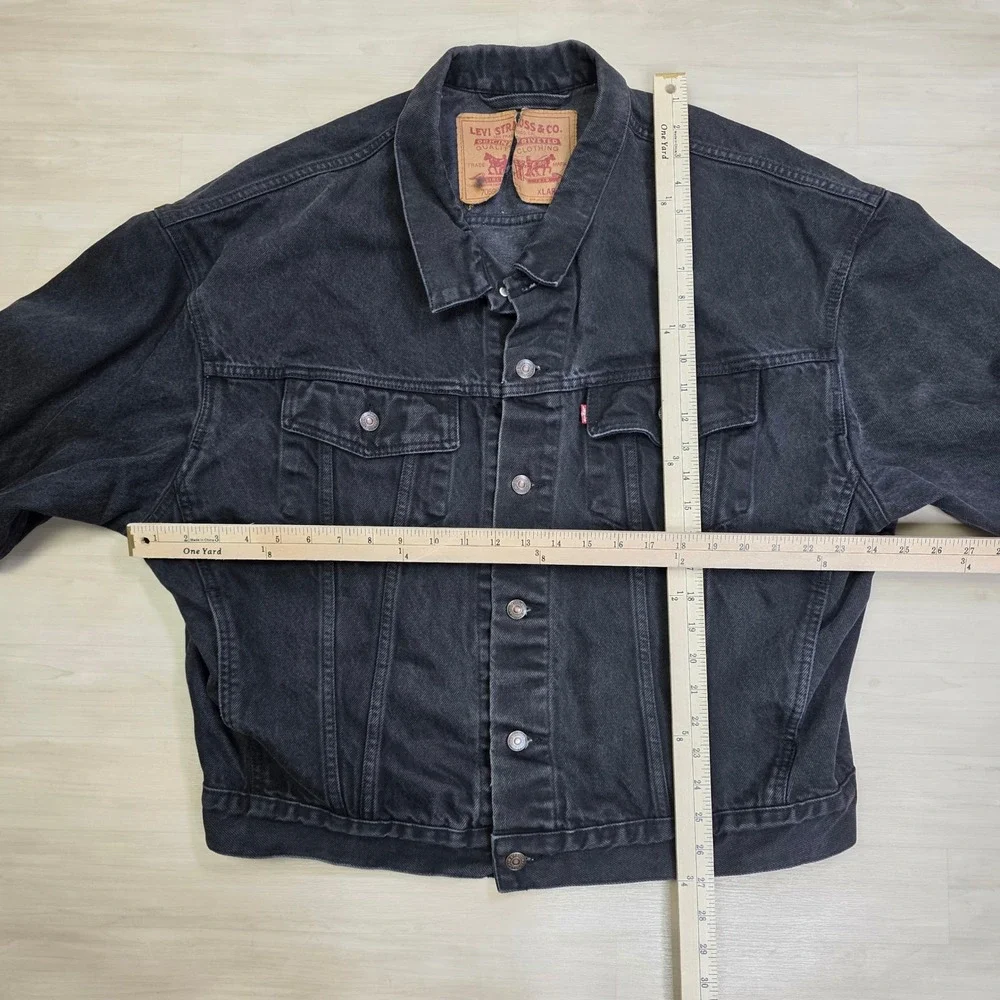 Vintage Levi's 70598-4159 Black Type 3 Denim Jean Jacket Big Patch Size XL Read‎